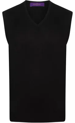 Produktbild von Henbury - Pullover für Herren, V-Ausschnitt, Leicht, Ärmellos LT4247 (M) (Marine)