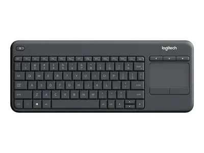 Produktbild von Logitech K400 Plus, Mini, Kabellos, RF Wireless, QWERTY, Schwarz
