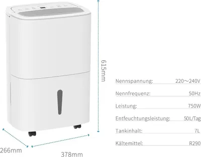 Zdjęcie produktu dla Odwilżacz powietrza - 7-litrowy zbiornik na wodę - Sterowanie przez Wi-Fi