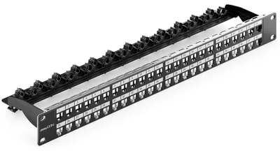 Obrázek produktu pro 48-portový patchpanel pro RJ45 keystone moduly, 1U, montáž do 19" skříně