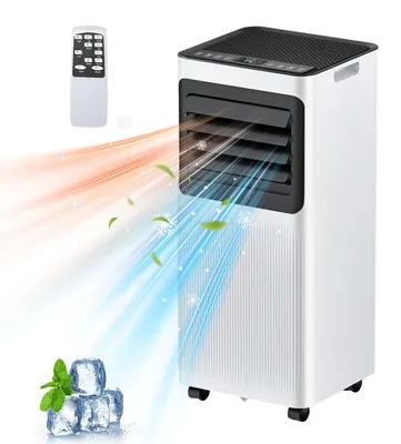 Produktbild von ZELURXX 4-in-1 Mobiles Klimagerät 7000 BTU/h | Kühlen & Heizen | Entfeuchtung | Leise ≤55dB | Fernbedienung | Für Sommer & Winter