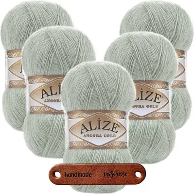 Produktbild von 5 x ALIZE Angora Gold 515 Green Almond mit Label