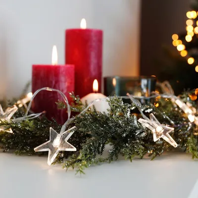 Produktbild von 30x LED Lichterkette 10er Weihnachten Deko Beleuchtung Lichter Christmas Advent