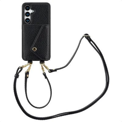 Immagine prodotto di Selencia Sera Custodia per cellulare con cordino e porta carte Samsung Galaxy S25 / S24 - Nero