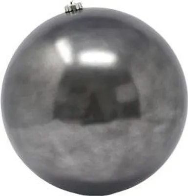 Produktbild von B&S Weihnachtskugel Bruchfest | grau | 25 cm | Kunststoff