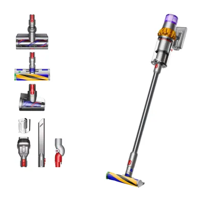 Produktbild von Dyson V15 Detect Absolute, 2-in-1-Stabstaubsauger, Beutellos, Nickel, Edelstahl, Gelb, 240 AW
