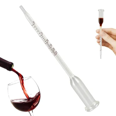 Alkoholmeter aus Glas, 0-25% ABV, Vinometer für Wein und Bier
