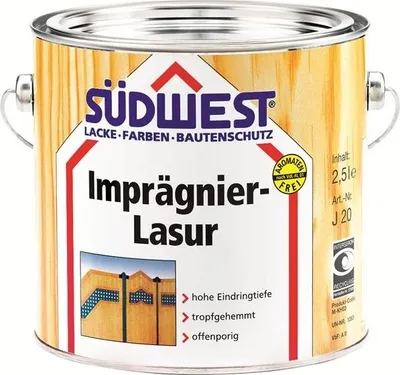 Produktbild von SW Imprägnierlasur J20 Holzlasur Dünnschichtlasur 0901 farblos 2,5Ltr.