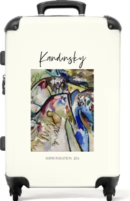 Produktbild von NoBoringSuitcases.com® Großer Koffer - Kunst - Kandinsky - Komposition - Farben - Kombinationsschloss TSA - Hartschalen Trolley 4 Rollen - 72 liter - Reisekoffer - 66 cmKoffer Mittelgroß 67x43x25 cm, 72L,