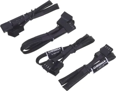 Obrázok produktu pre Noctua NA-SEC1 CHROMAX.BLACK, Predlžovací kábel, Čierna, Štvorkolíkový, Samica, Samica, 300 mm