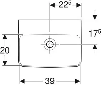 Produktbild von Geberit 501626008 Renova Plan Handwaschbecken, 45x34cm