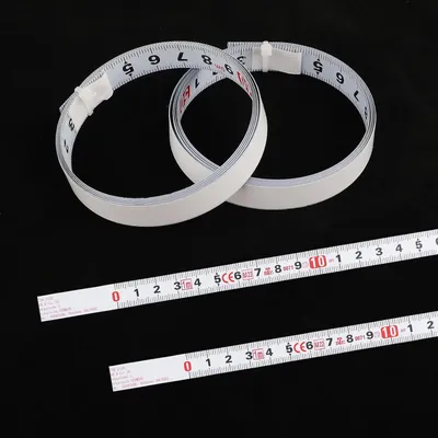Imagen del producto de Cinta métrica adhesiva, 2 unidades, 1 metro, color blanco, para mediciones