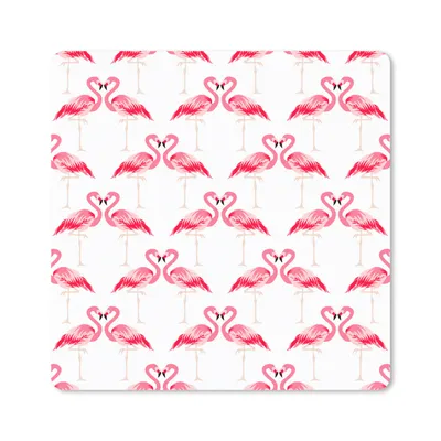 Produktbild von MuchoWow® Mauspad Mousepad Flamingo - Muster - Rosa - Dschungel 30x30 cm - Mousepads - Maus Mat - Pad - Mausunterlage - Gaming