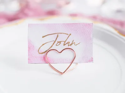 Produktbild von 10 Herzilein Kartenhalter roségold