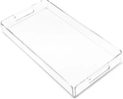 Image de Plateau de service transparent pour présenter des plats - transparent - 40 x 30 cm