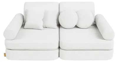 Obrázok produktu pre Pohovka do detskej izby - hracia pohovka pre deti, detská pohovka Pocket Sofa Plus, Boucle, biela