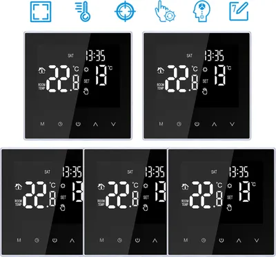 Produktbild von 5X Raumthermostat FußBodenheizung Elektroheizung Programmierbar Thermostat fuer Home School Office Hotel 16A