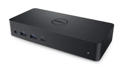 Produktbild von DELL D6000, Kabelgebunden, USB 3.2 Gen 1 (3.1 Gen 1) Type-C, 10,100,1000 Mbit/s, Schwarz, Kensington, LAN, Leistung
