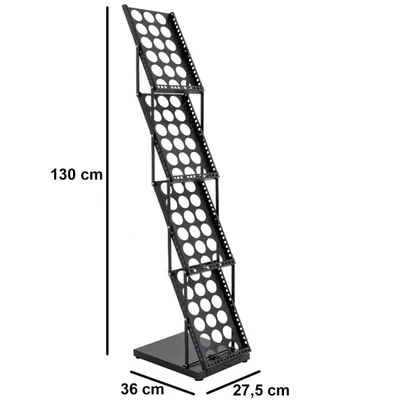 Produktbild von Prospektständer A4 – Teleskopisch, faltbar & einseitig Bodenprospektständer 130cm
