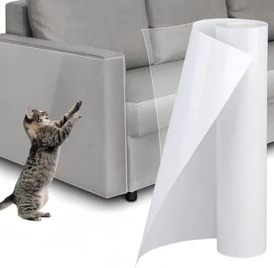 Immagine prodotto di Pellicola di sicurezza per gatti, flessibile, autoadesiva, nastro antigraffio per gatti sul divano, 30 x 500 cm