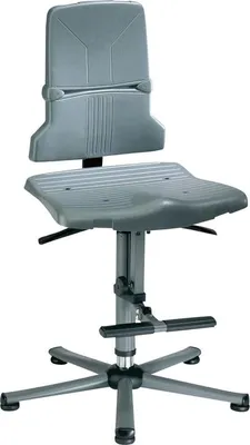 Produktbild von Bimos Arbeitsdrehstuhl Sintec A mit Gleitern und Aufstiegshilfe Polypropylen Sitz-Höhe 580-850mm - S9801   -1000