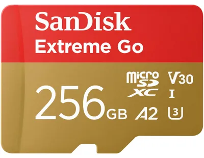 Produktbild von SANDISK 256GB Extreme Go Micro SDXC Karte (Für Android Smartphones und Tablets,