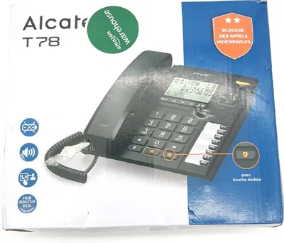 Produktbild von Alcatel T78, Kabelgebundenes Mobilteil, Freisprecheinrichtung, Anrufer-Identifikation, Schwarz