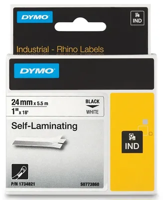 Obrázok produktu pre DYMO RhinoPRO - vinylová páska 24 mm x 5,5 m, čierna na bielej, Biela, 57 g