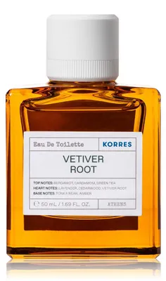 Zdjęcie produktu dla Korres Fragrance Vetiver, Damski, Woda toaletowa, 50 ml, Bergamotka, Kardamon, Zielona herbata, Lawenda, Drzewo cedrowe, Wetiwer, Tonkowiec wonny, Bursztyn