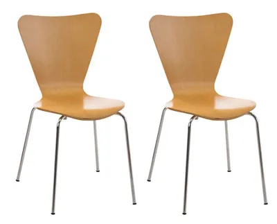 Produktbild von 2er Set Besucherstuhl HLO-CP3  natura