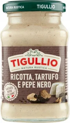 Produktbild von Nudelsauce mit Ricotta, Champignons und schwarzem Pfeffer 185g - Tigullio