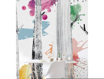 Produktbild von Coloray Fototapete 312x219 cm Latextapete Magicstick - Abstrakte Bäume Woodlforest.
