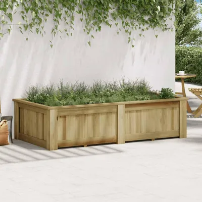 Zdjęcie produktu dla vidaXL Podwyższone łóżko 196 x 100 x 50 cm z impregnowanego drewna sosnowego