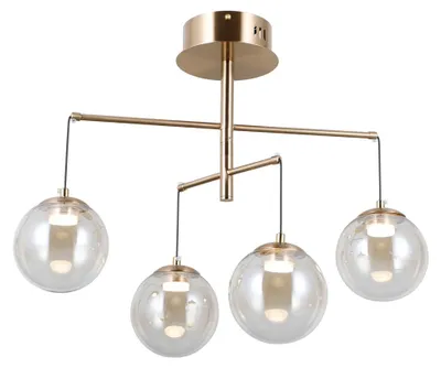 Zdjęcie produktu dla Lampa wisząca LED VELADA złota 20W Ciepła biel 1810lm szkło wym:47x57x57cm IP20 Italux