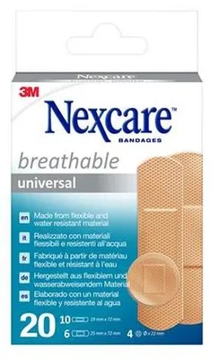Obrázok produktu pre Náplasť, vodeodolná, 20 ks, 3M "Nexcare Universal"
