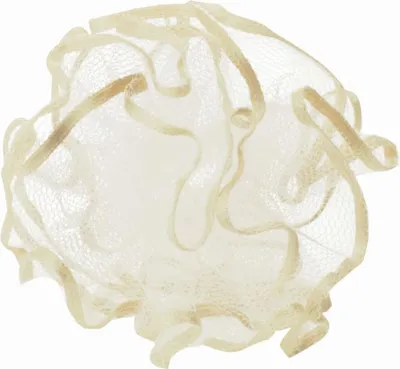 Produktbild von INNA-Glas Tropfenfänger MATILLDA aus Tüll mit Band, weiß-Creme, 8cm, Ø5cm - Kerzentropfschutz