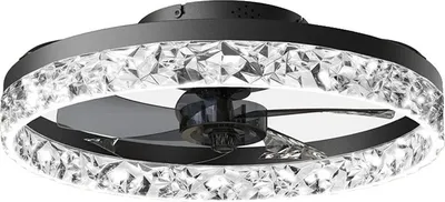 Obrázek produktu pro Stropní ventilátor, LED osvětlení, dálkové ovládání, černý