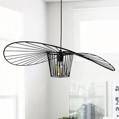 Produktbild von Hängelampe I Bamyum Lampe Genova I 70 cm Vertigo Lampenschirm Kein Polyurethan Kein Glasfiber,  Schwarz Modern Vertigo Pendelleuchte