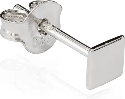 Produktbild von Einzel kleine Ohrstecker Platte 925 Silber anlaufgeschützt 4x4mm Motiv Ohrring