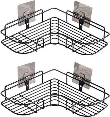Produktbild von Dusche Caddy Wandmontage für Bad und Küche, 2er Set, Klebend