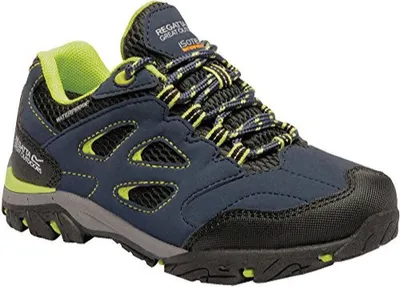 Produktbild von Regatta Kinder Wanderschuhe Holcombe Low RG3621 (29 EU) (Blauschwarz/Zitronengelb)