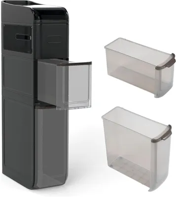 Produktbild von KOMFOTTEU Schmaler Nischenschrank auf Rollen, Rollschrank platzsparend mit 2 Schubladen, Taschentuchbox, oberem Regal, Rollwagen Nischenregal