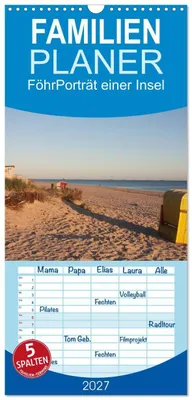 Produktbild von Familienplaner 2027 - Föhr 2027. Porträt einer Insel mit 5 Spalten (Wandkalender, 21 x 45 cm) CALVENDO