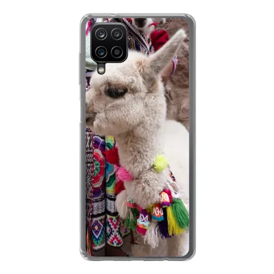 Produktbild von MuchoWow® Handyhülle Schutzhülle Hülle für Samsung Galaxy A12 Alpaka - Halskette - Farben Silikon Softcase Handy Hülle - Bild