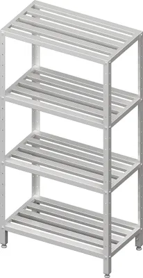 Produktbild von Regal mit höhenverstellbaren Gitterrost-Böden, 700x400x1800 mm, Selbstmontage