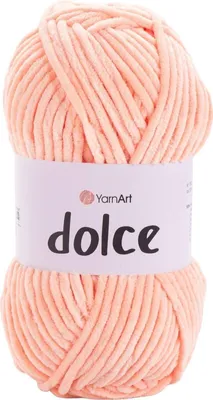 Produktbild von Yarnart Dolce 773 Brzoskwinia – Weiche, plüschige Wolle, ideal für Babysachen, 100g/120m