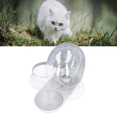 Immagine prodotto di ZELURXX 2 in 1, distributore di acqua per animali domestici, distributore di cibo, distributore automatico di acqua per gatti a forma di chiocciola, capacità 2,8 L, ciotola con livello dell'acqua fisso