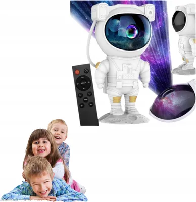 Zdjęcie produktu dla Projektor Gwiazd Astronauta Dla Dzieci Lampka Nocna Rzutnik Nieba Led