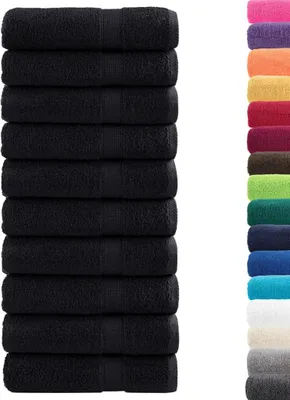Immagine prodotto di vidaXL Asciugamani Premium SOLUND 10 pezzi nero 50x100 cm 600 g/m²