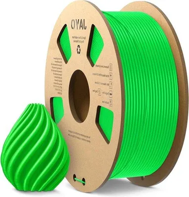 Obrázok produktu pre 3D tlačové vlákno 1,75 mm PETG, presnosť rozmerov +/- 0,02 mm, navinuté, 1,1 kg, zelené
